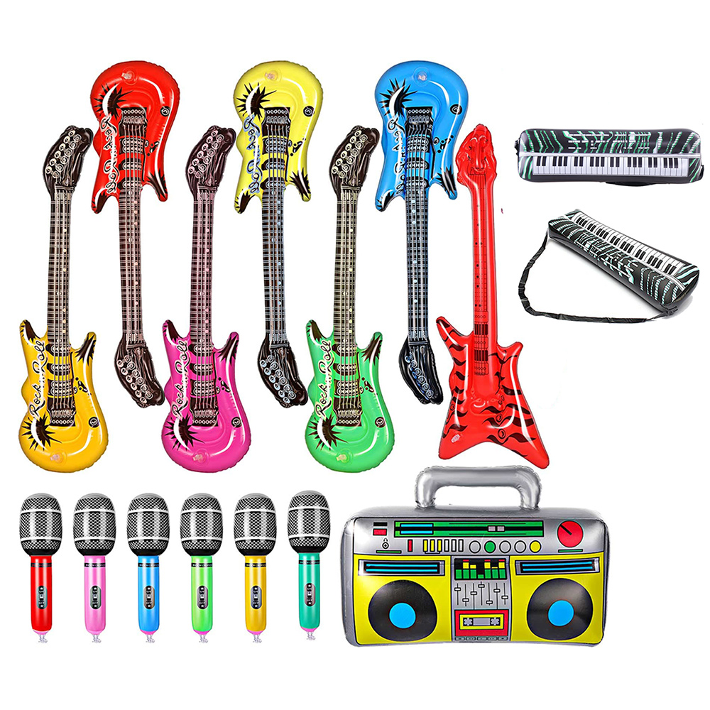 Musical Instrument You Blow Into - Inflatable Instruments Toy Set Include Blow