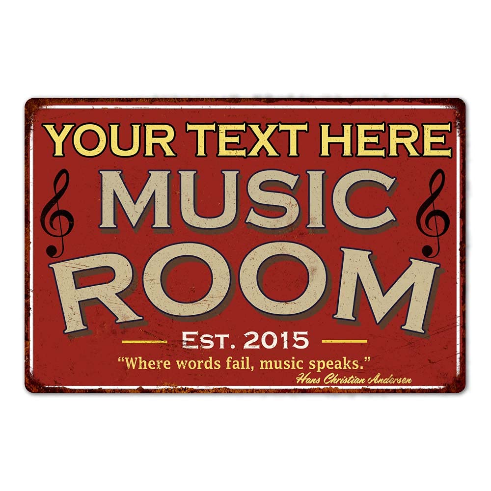 Personalized Music Room Sign R - Musical Instrument Sign recension och pris