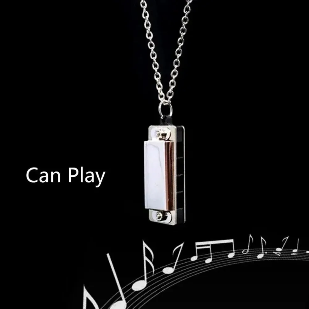Mini Harmonica Necklace Men an - Musical Instrument You Blow Into recension och pris