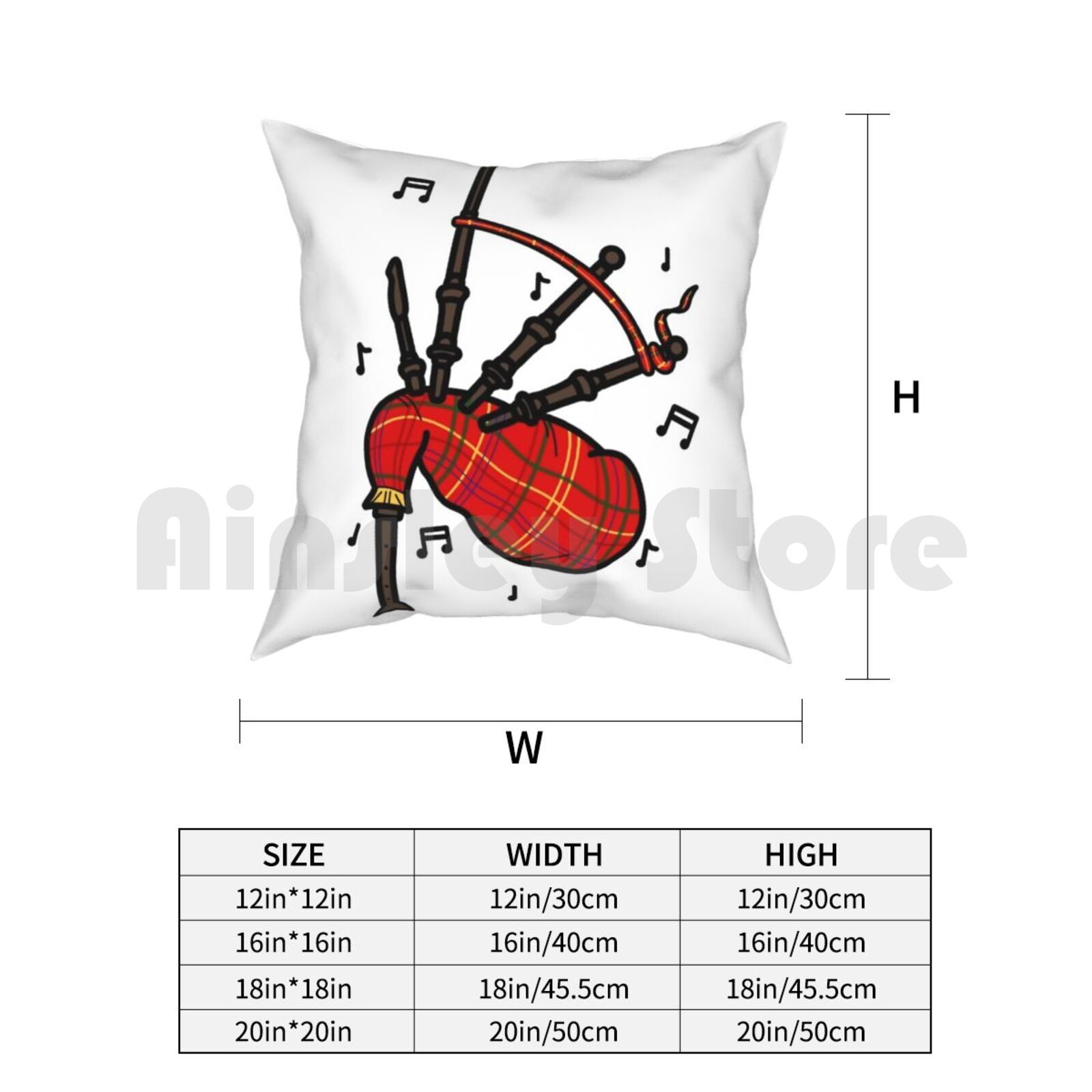 Bagpipes Pillow Case Printed H - Musical Instrument In Scotland recension och pris