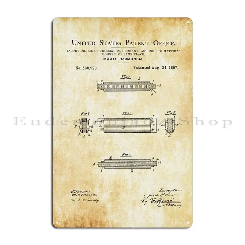 Hohner Harmonica Patent Player - Musical Instrument Sign recension och pris